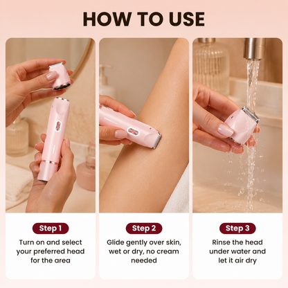 2-in-1 Waterproof Body & Bikini Trimmer